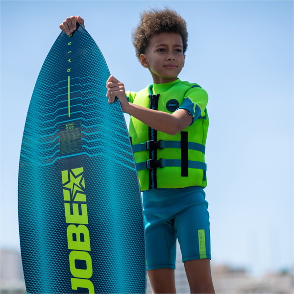 2026 Jobe Junior Boston 2mm Back Zip Shorty Wetsuit 3036210 - Teal
